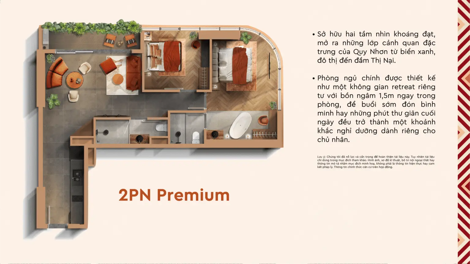 Căn 2 Phòng Ngủ Premium