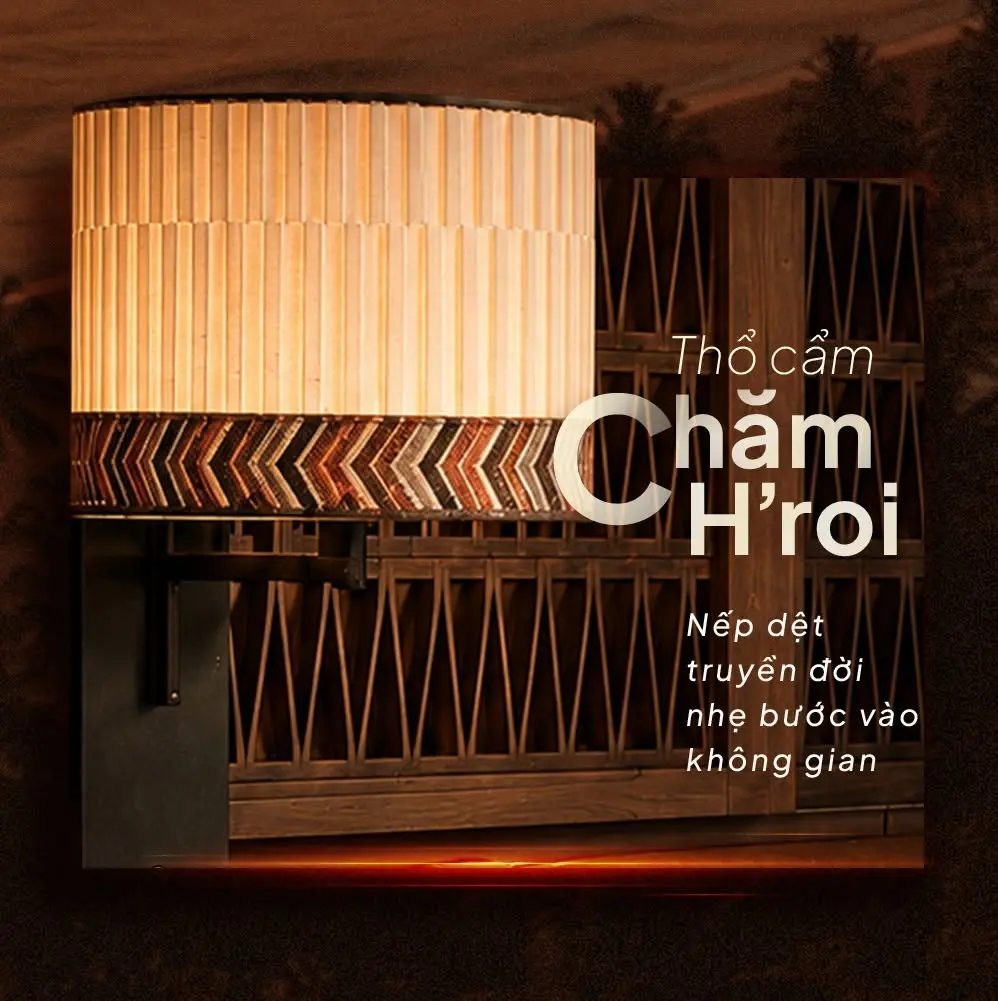Thổ cẩm Chăm H'Roi nếp dệt truyền đời nhẹ bước vào không gian Q Terra