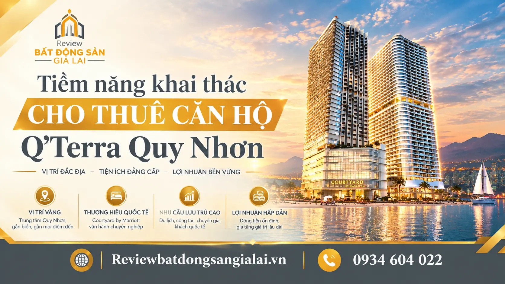 Tiềm năng khai thác cho thuê căn hộ Q’Terra Quy Nhơn